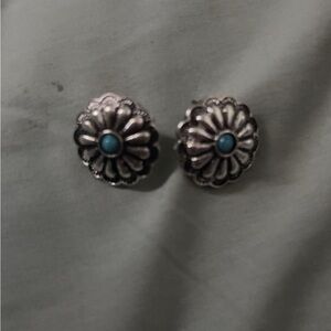 small stud western earrings turquoise